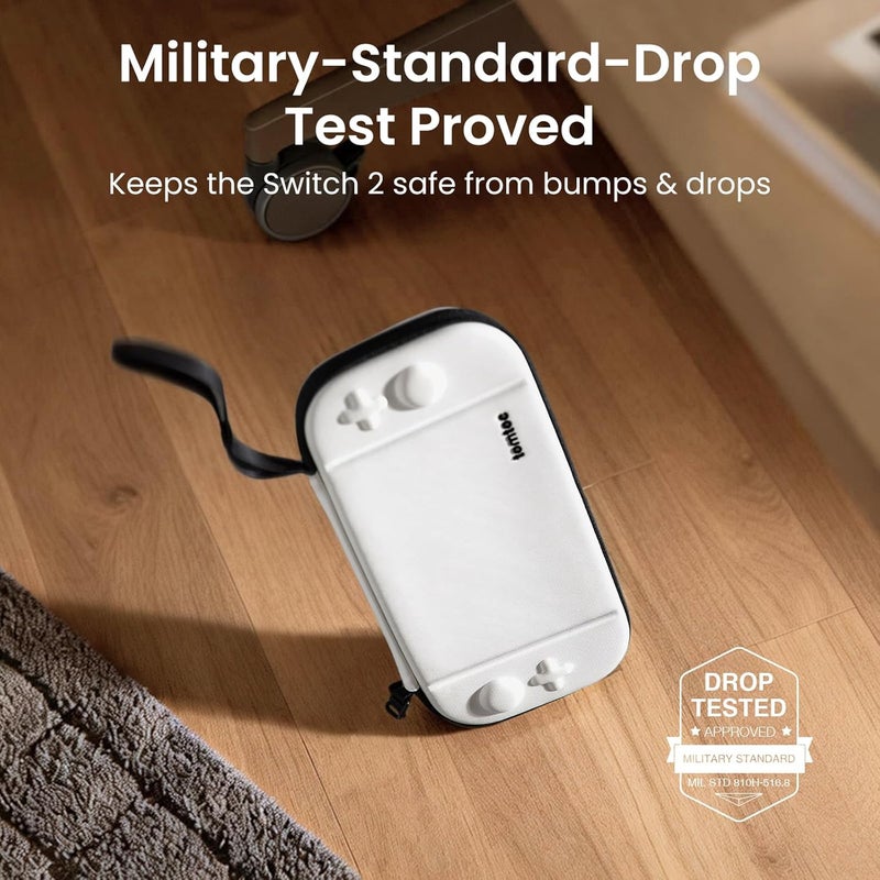 Tomtoc Slim Carrying Case for Nintendo Switch 2 Model 2025, Odorless Felt Protective Hard Shell with 12 Game Card Slots, Portable Travel Storage Case with Original Patent and All-round Protection - Image 4